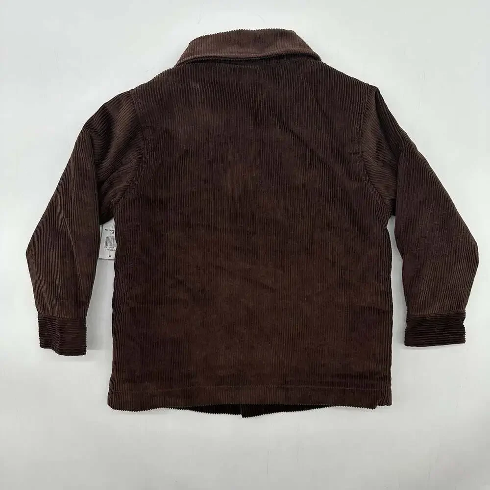 Old Navy Toddler Boy's Size 4T Brown Sherpa-Lined Corduroy Shacket Jacket NWT